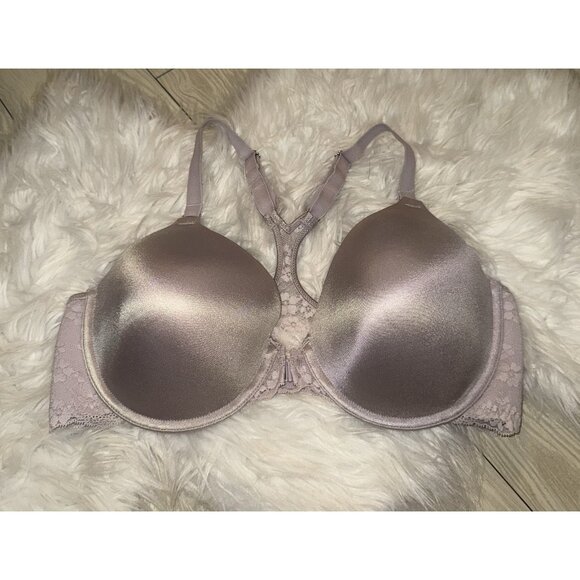 Maidenform 07112 One Fab Fit Extra Coverage Racerback Bra Front Close 38D Purple - Picture 2 of 6